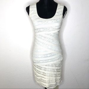 Max Studio Ivory Lace Sleeveless Dress Size XS